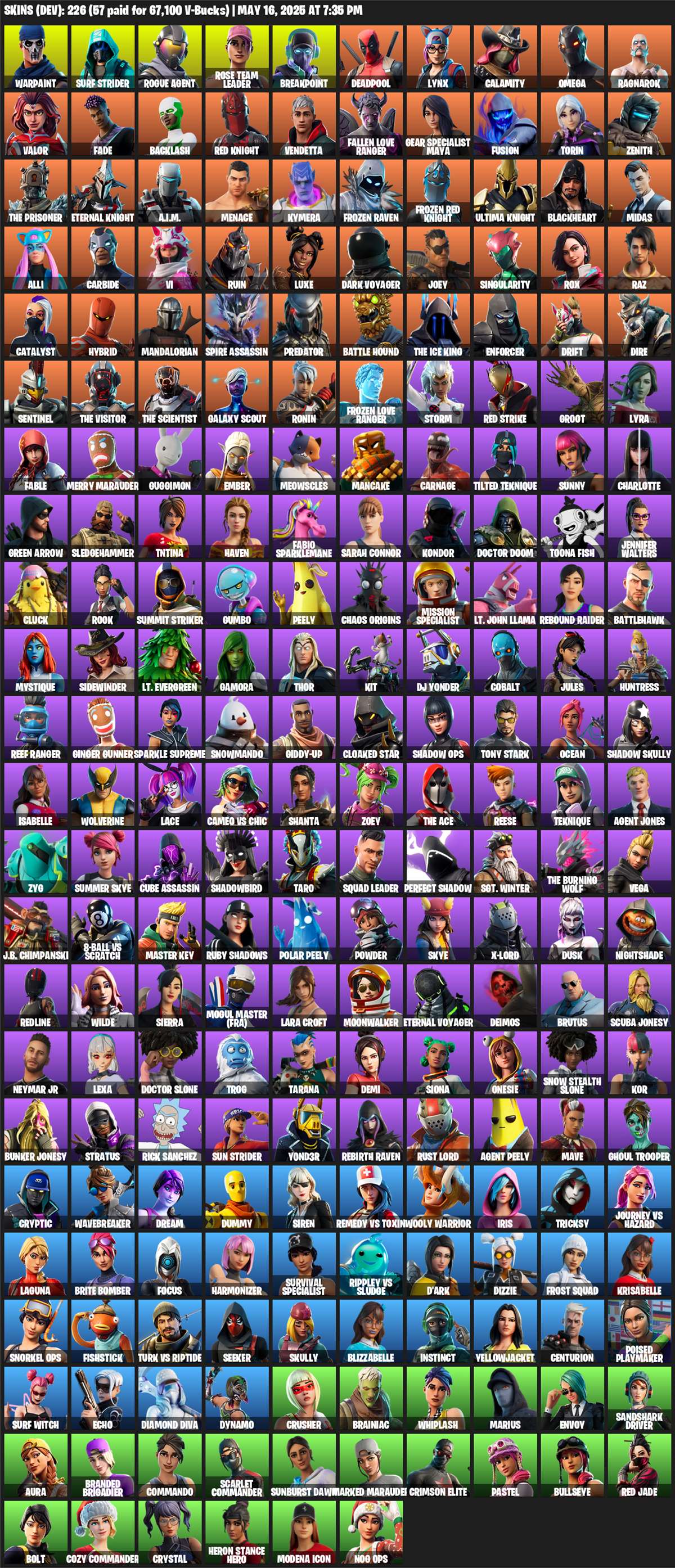 226 Skins | OG STW 